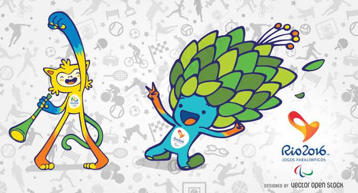 2016里约奥运会吉祥物背景海报
