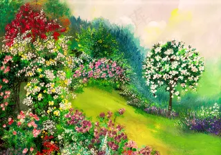 油画 春天图片