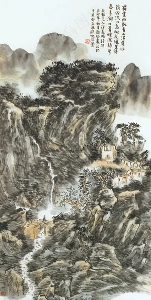 水墨山水画 水墨山水画