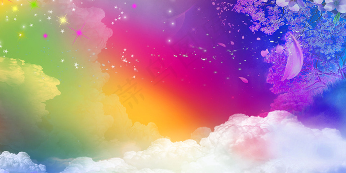 璀璨星空蓝色星空梦幻星空