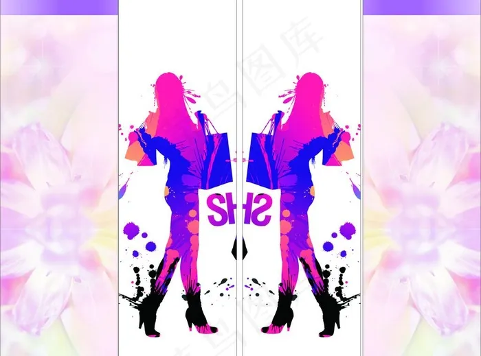 时尚购物美女门头cdr矢量模版下载