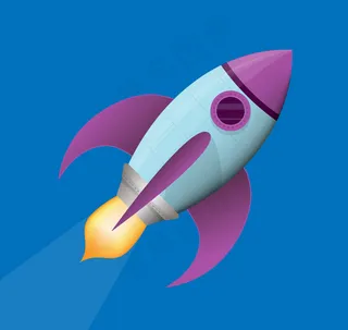 飞速行驶的火箭矢量素材