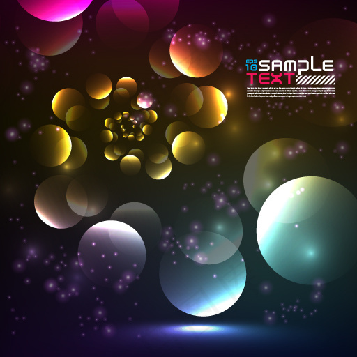 黑色色梦幻圆圈背景