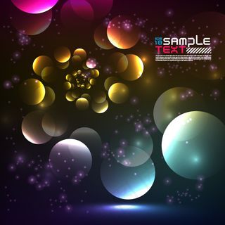 黑色色梦幻圆圈背景