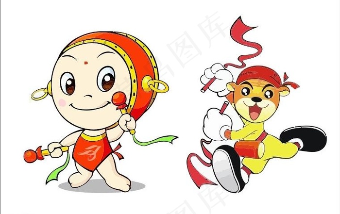 吉祥物logo图片cdr矢量模版下载