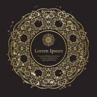 金色唯美花边边框花纹美景