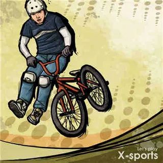 高清手绘骑单车素材