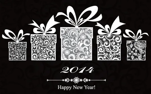 2014马年圣诞主题模板矢量素材-...