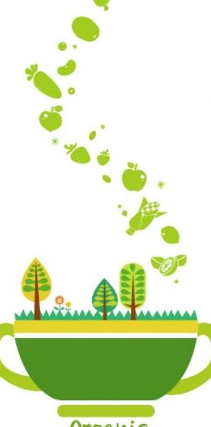 咖啡绿树背景图片