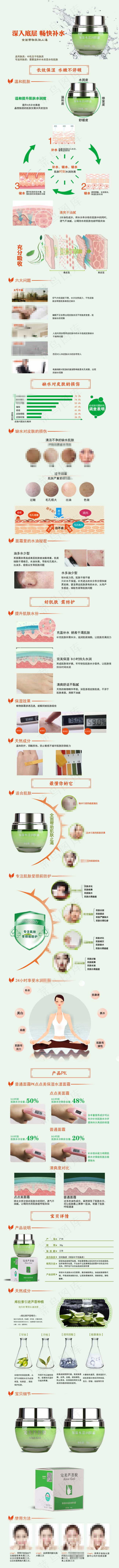 保湿水漾润肤霜详情页