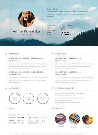 国外简历设计模板素材