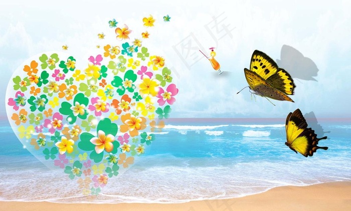 浪漫海滩图片(3200X2106(DPI:200))psd模版下载
