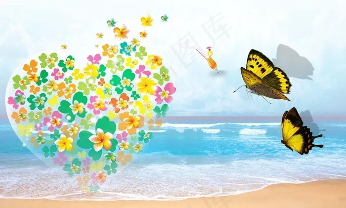 浪漫海滩图片(3200X2106(DPI:200))psd模版下载