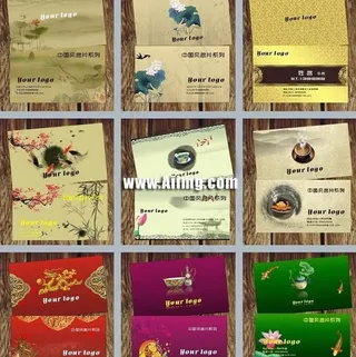 中国风系列名片设计矢量