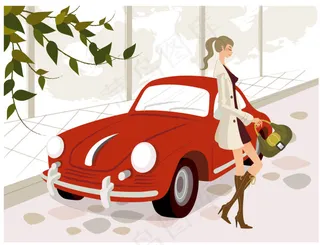 美女和汽车