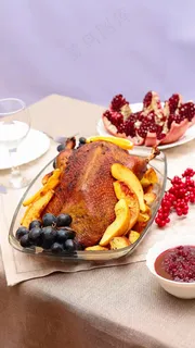 烧鸭果盘高清摄影图片