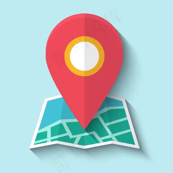 彩色坐标地图eps,ai矢量模版下载