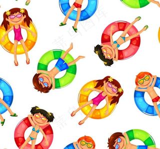 游泳圈儿童图片