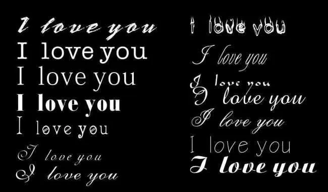 纹身适量 i love youcdr矢量模版下载