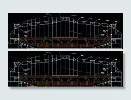 奥运摔跤馆 空调剖面图