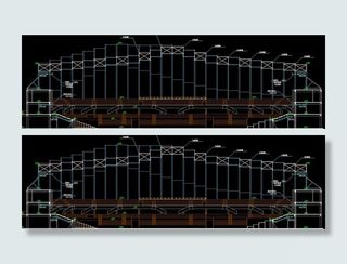 奥运摔跤馆 空调剖面图