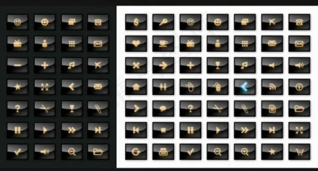 黑色光滑icon图标