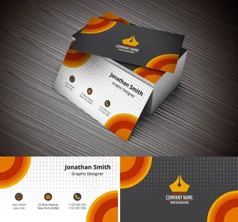 简单时尚名片设计矢量素材