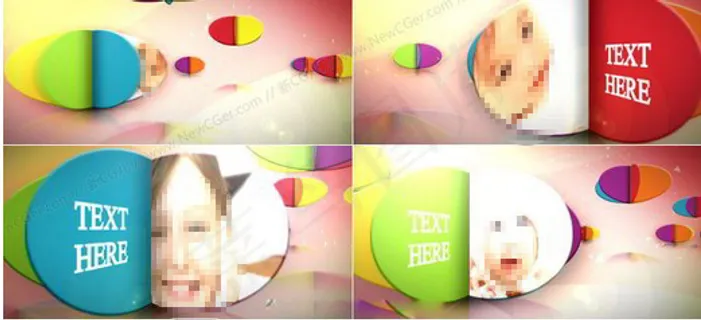 炫彩国外ae相册视频