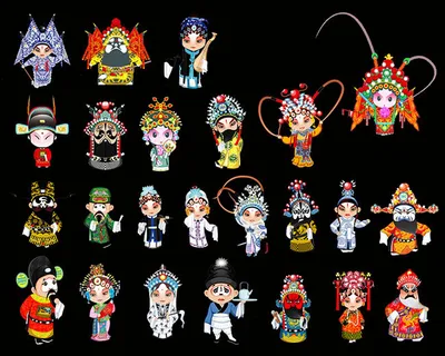 卡通京剧人物图片psd素材