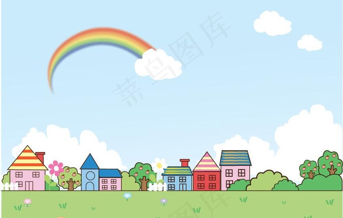 房子图片ai矢量模版下载