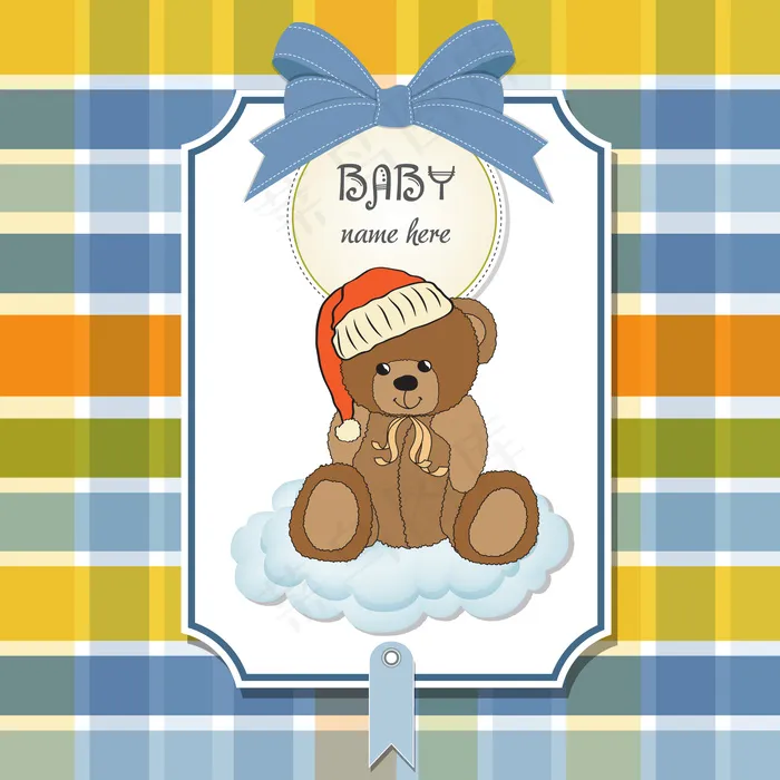 卡通动物生日贺卡矢量素材eps,ai矢量模版下载