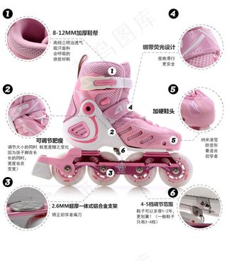 溜冰鞋淘宝描述展示