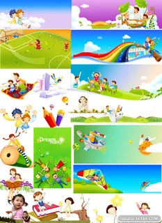 卡通六一儿童节PSD素材