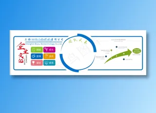 创意简约个性时尚企业文化墙励志墙展板海报