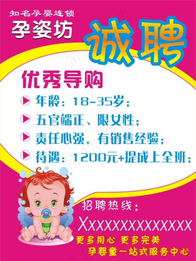 招聘广告cdr矢量模版下载