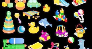 婴儿玩具用品矢量素材图片