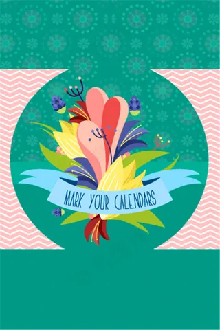 花纹花朵背景卡片图片