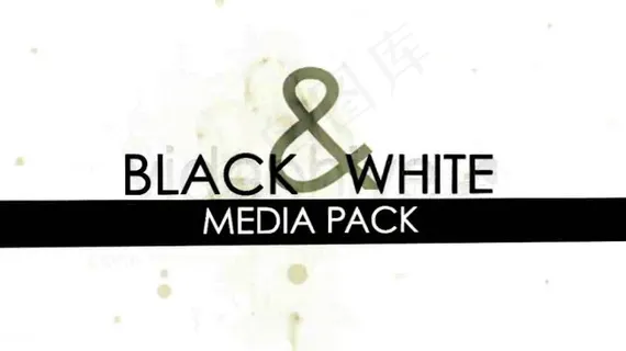 AE黑白色块水墨模板