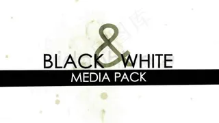 AE黑白色块水墨模板