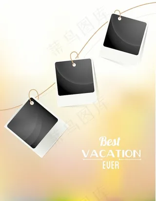 相框夏天矢量插画