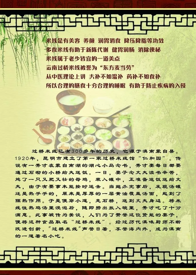 过桥米线的由来图片psd模版下载