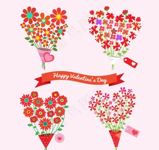 情人节美丽的花束