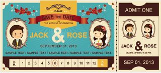 复古婚礼邀请函