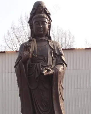 大型铜观音图片