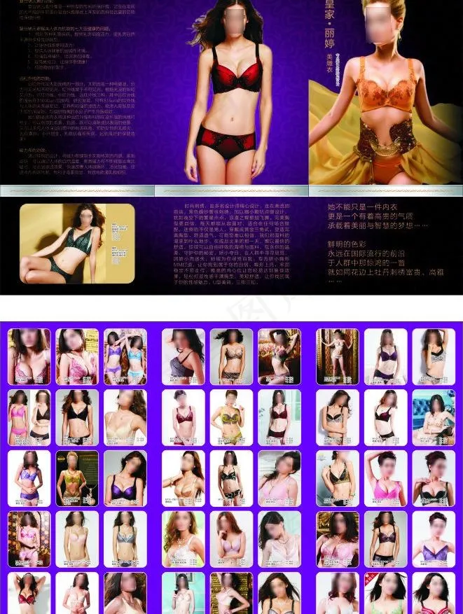 内衣三折页图片(420X285)cdr矢量模版下载