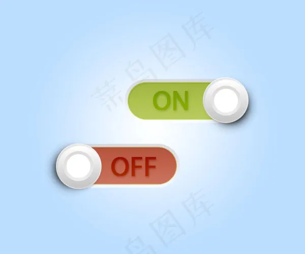 清新质感UI设计开关按钮源文件免费...psd模版下载