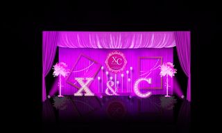 紫色留影区 婚礼留影