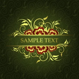 金色花纹矢量图