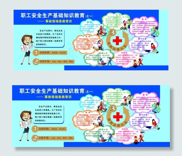 安全生产看板ai矢量模版下载
