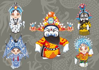 矢量卡通京剧人物（三）